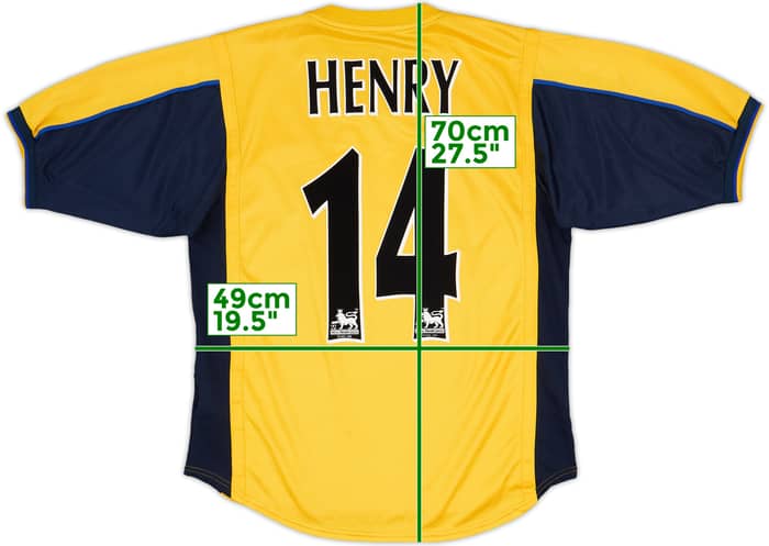 1999-01 Arsenal Away Shirt Henry #14 - 8/10 - (M)