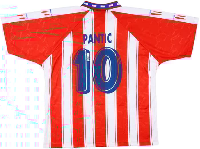 1995-96 Atletico Madrid Home Shirt Pantic #10 - 8/10 - (XL)