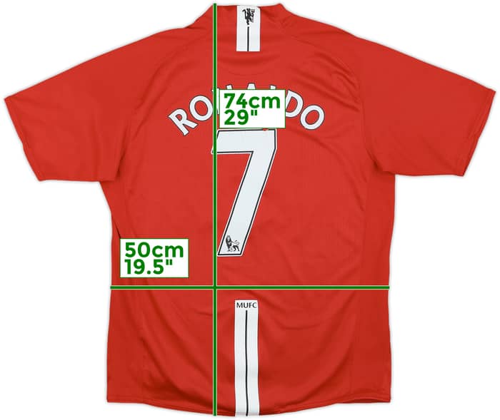 2007-09 Manchester United Home Shirt Ronaldo #7 - 7/10 - (M)