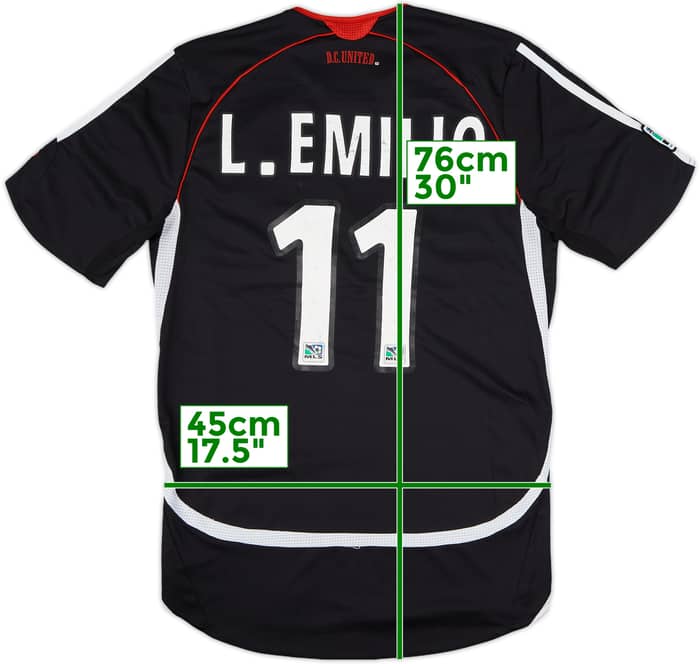 2006-08 DC United Authentic Home Shirt L. Emilio #11 - 7/10 - (S)