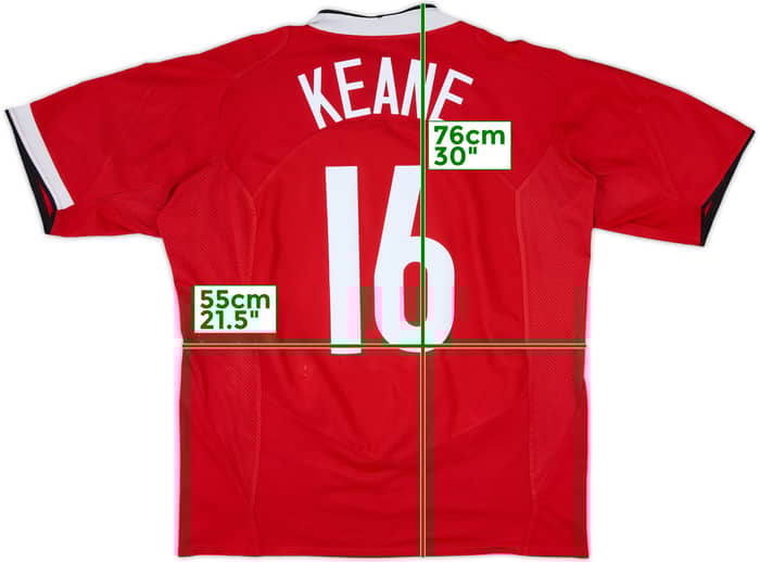 2004-06 Manchester United Home Shirt Keane #16 - 6/10 - (M)