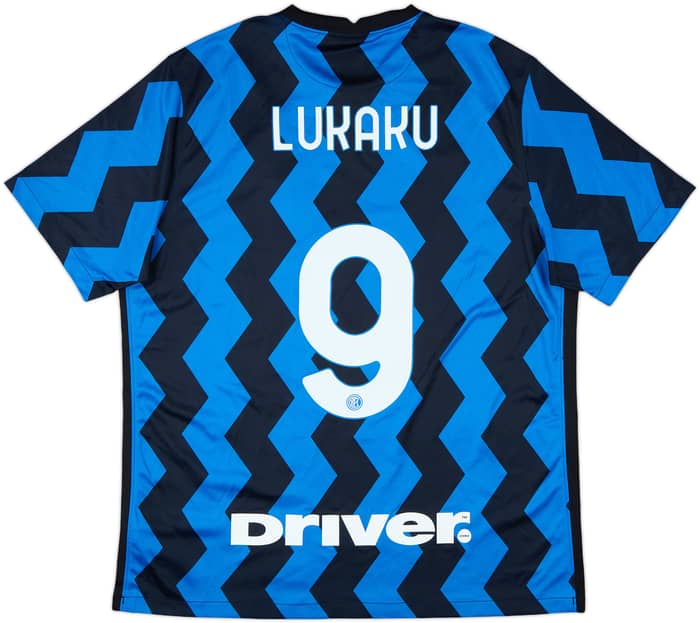 2020-21 Inter Milan Home Shirt Lukaku #9 - 9/10 - (XL)