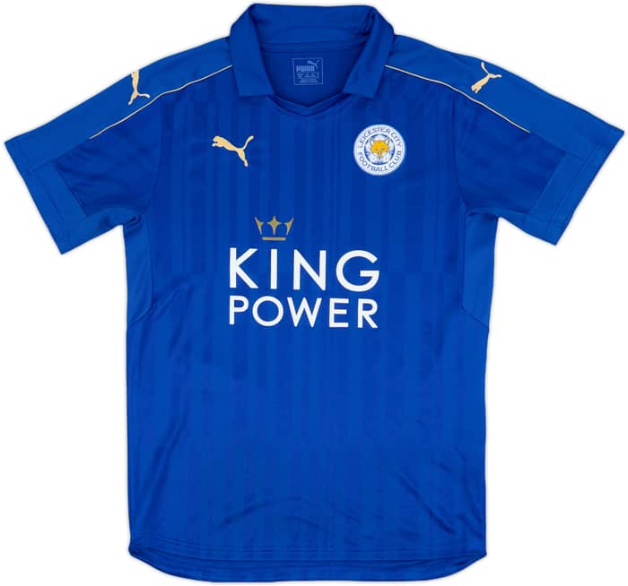 2016-17 Leicester Home Shirt Vardy #9 - 8/10 - (M)