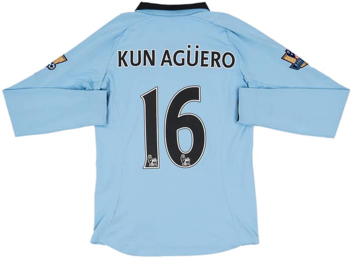2012-13 Manchester City Home L/S Shirt Kun Aguero #16 - 5/10 - (S)