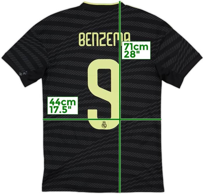 2022-23 Real Madrid Third Shirt Benzema #9 - 7/10 - (XS)