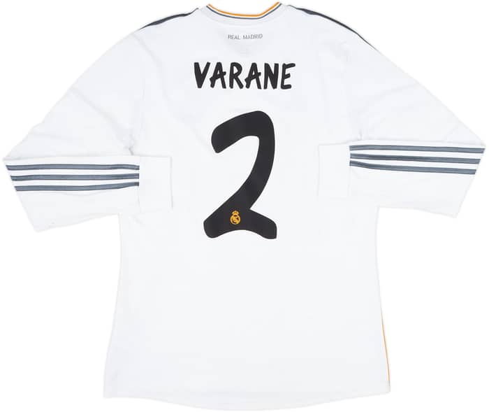 2013-14 Real Madrid Home L/S Shirt Varane #2 - 7/10 - (L)