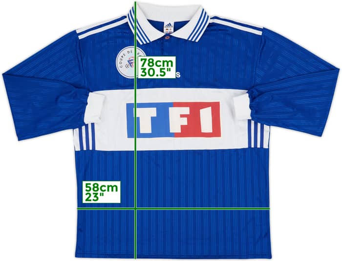 1990s Coupe de France Home L/S Shirt #3 - 8/10 - (XL)