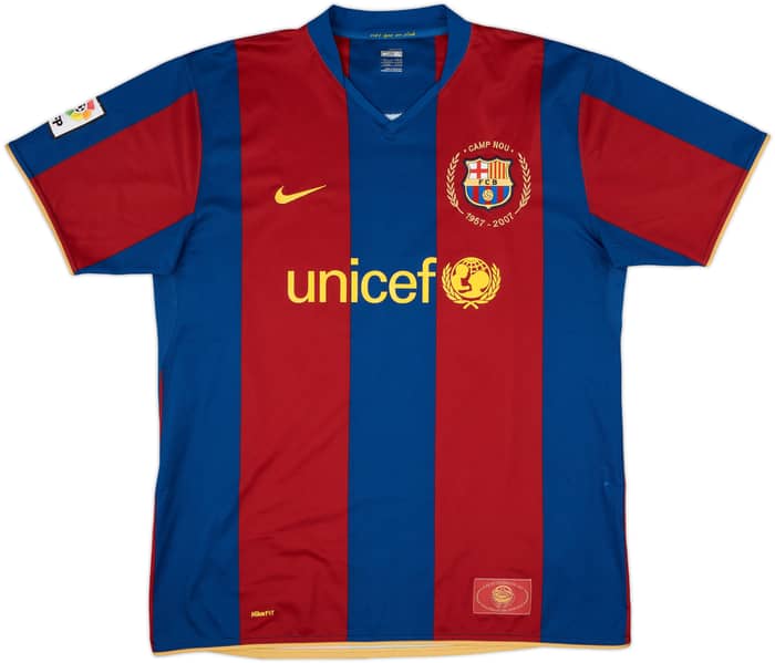 2007-08 Barcelona Home Shirt Ronaldinho #10 - 8/10 - (XL)