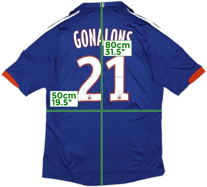 2012-13 Lyon Away Shirt Gonalons #21 - 5/10 - (L)