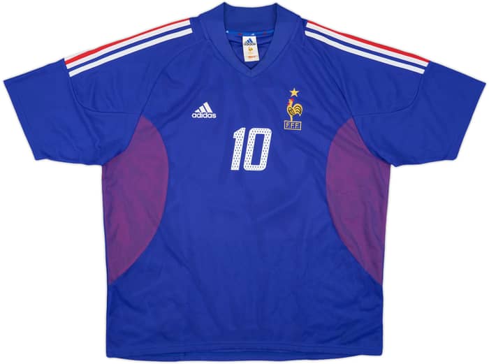 2002-04 France Home Shirt Zidane #10 - 8/10 - (XXL)