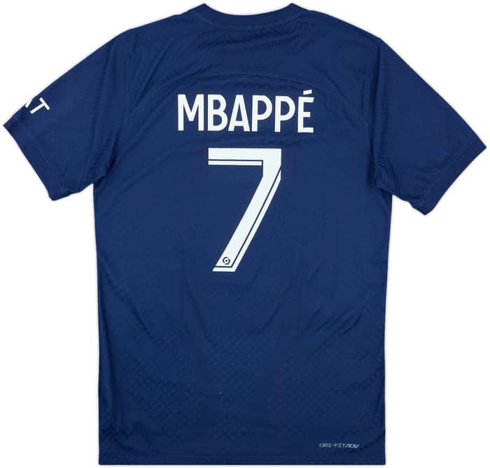 2022-23 Paris Saint-Germain Authentic Home Shirt Mbappe #7 - 10/10 - (S)