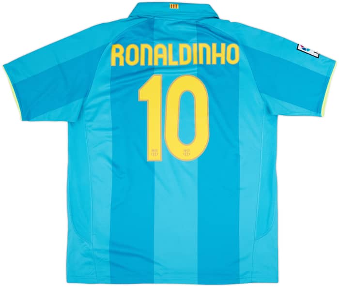 2007-09 Barcelona Away Shirt Ronaldinho #10 - 10/10 - (XL)