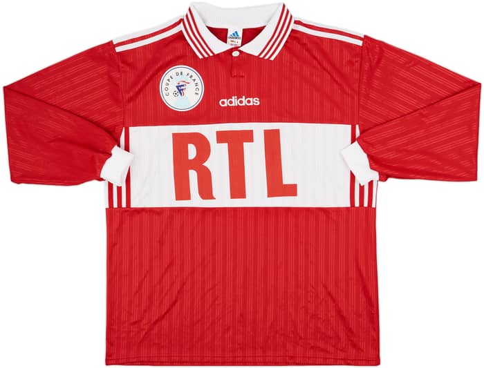 1990s Coupe de France Home L/S Shirt #8 - 9/10 - (XL)