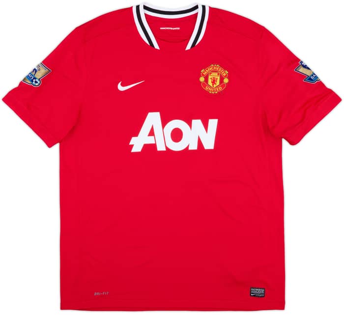 2011-12 Manchester United Home Shirt Champions #19 - 8/10 - (XL)