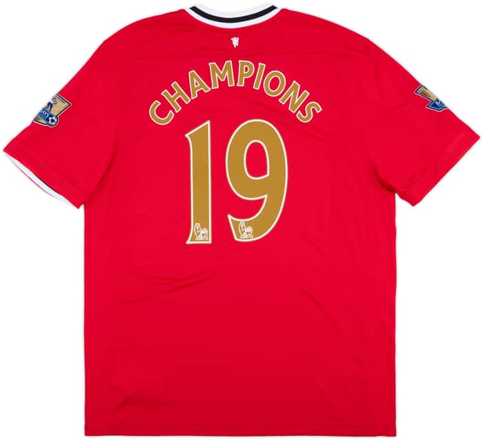 2011-12 Manchester United Home Shirt Champions #19 - 8/10 - (XL)