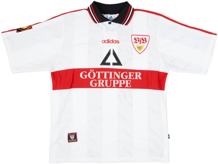 1997-98 Stuttgart Home Shirt Akpoborie #28 - 8/10 - (L)