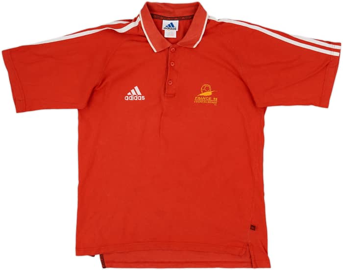 1998-99 France 98 adidas Polo Shirt - 8/10 - (M)