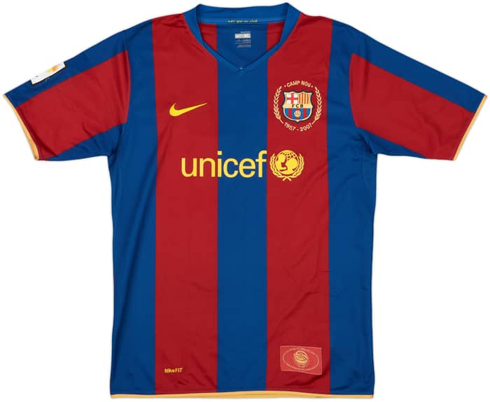 2007-08 Barcelona Home Shirt Henry #14 - 4/10 - (XL.Boys)