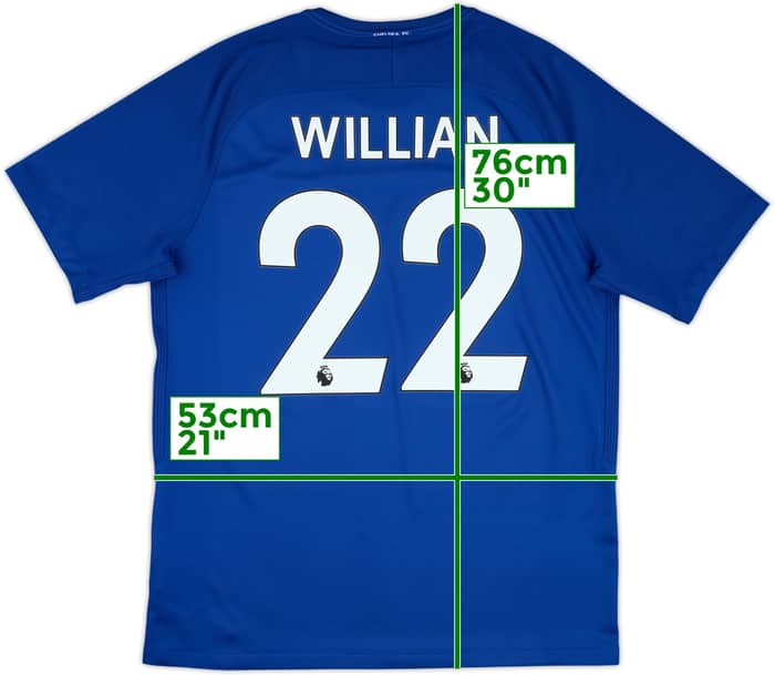 2017-18 Chelsea Home Shirt Willian #22 - 10/10 - (L)