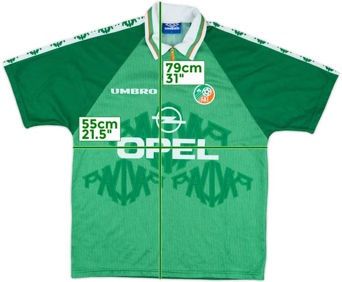 1996-98 Ireland Home Shirt - 8/10 - (L)