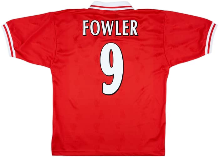 1996-98 Liverpool Home Shirt Fowler #9 - 8/10 - (M)