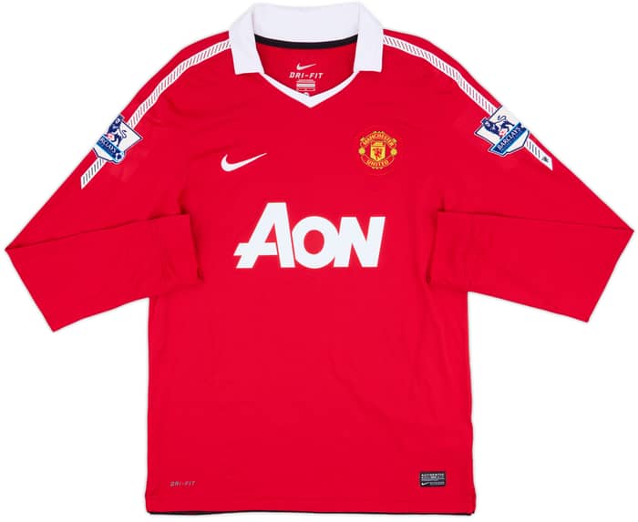 2010-11 Manchester United Home L/S Shirt Rooney #10 - 8/10 - (M)