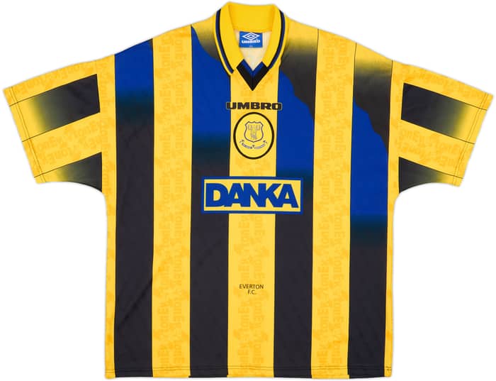 1996-98 Everton Away Shirt Ferguson #9 - 9/10 - (XXL)