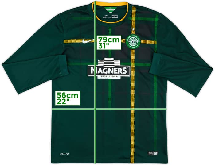 2014-15 Celtic Away L/S Shirt - 8/10 - (L)