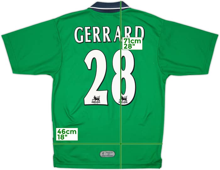 1999-00 Liverpool Away Shirt Gerrard #28 - 7/10 - (S)