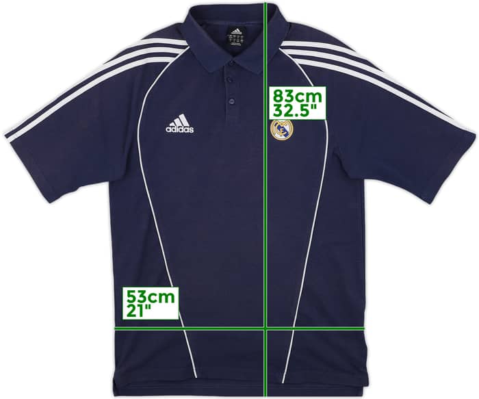 2005-06 Real Madrid adidas Polo Shirt - 7/10 - (L/XL)