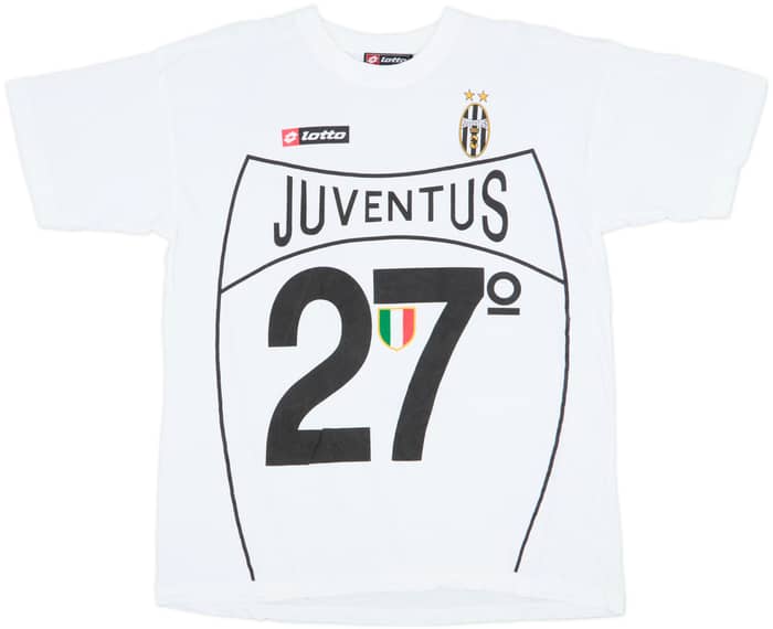 2002-03 Juventus Lotto '27 Campioni D'Italia' Cotton Tee - 9/10 - (XL)