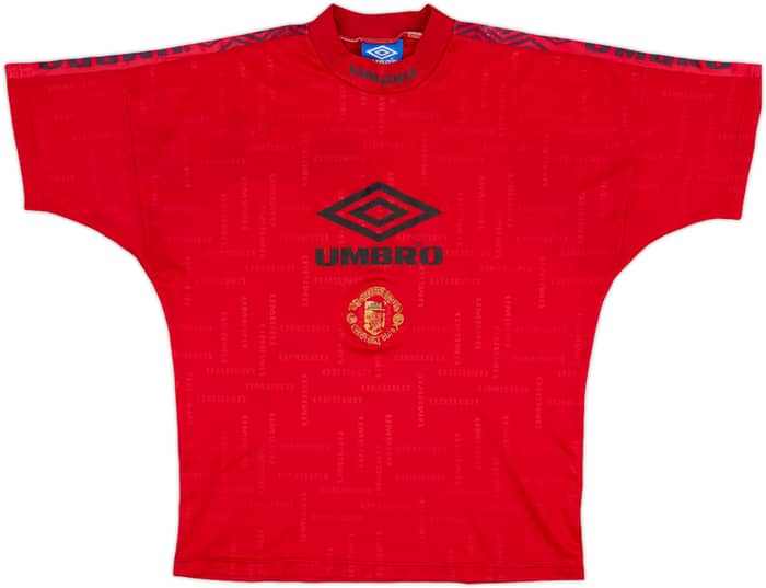 1996-98 Manchester United Umbro Training Shirt - 4/10 - (M)