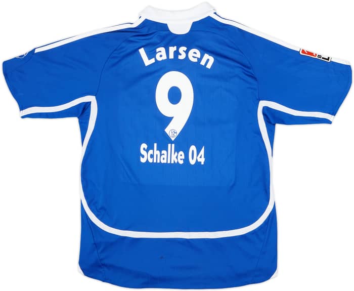 2006-07 Schalke Home Shirt Larsen #9 - 8/10 - (L.Boys)