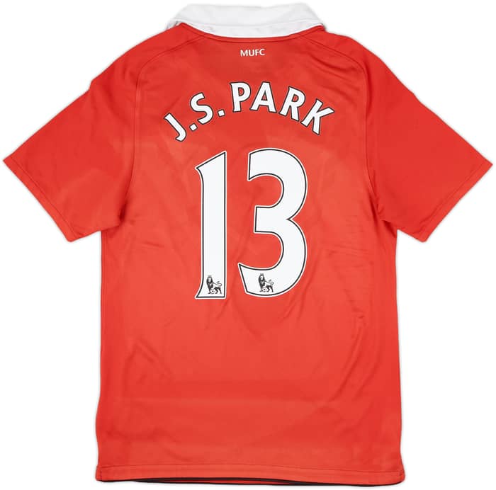 2010-11 Manchester United Home Shirt J.S. Park #13 - 6/10 - (S)