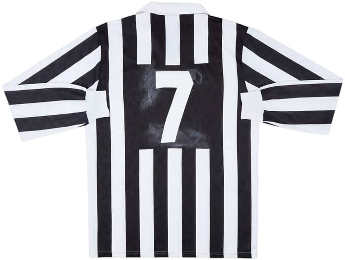 1989-90 Juventus Home L/S Shirt #7 - 5/10 - (XL)