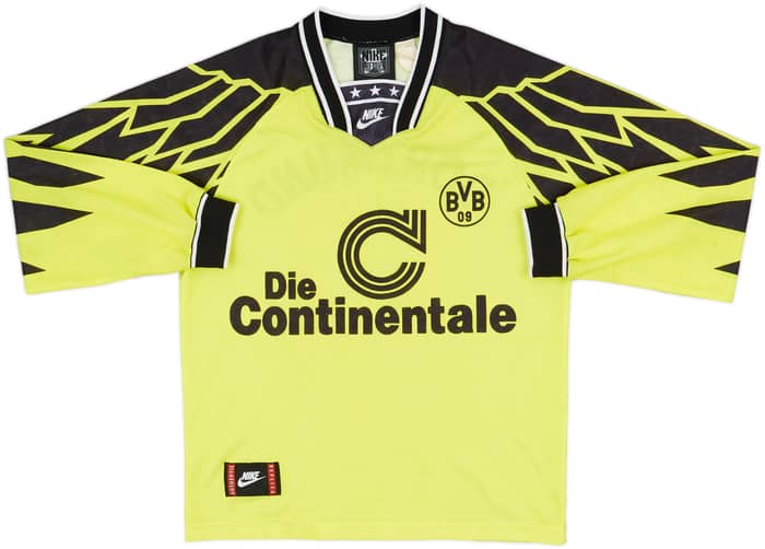 1994-95 Borussia Dortmund Home L/S Shirt #10 - 4/10 - (XL.Boys)