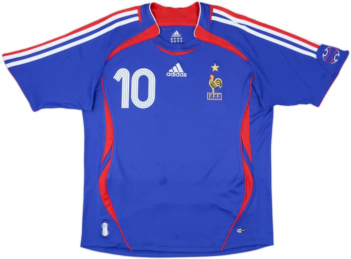 2006-07 France Home Shirt Zidane #10 - 8/10 - (XL.Boys)