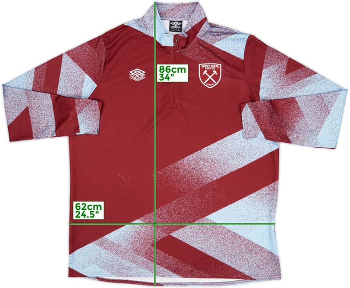 2021-22 West Ham Umbro 1/4 Zip Training Top - 6/10 - (3XL)