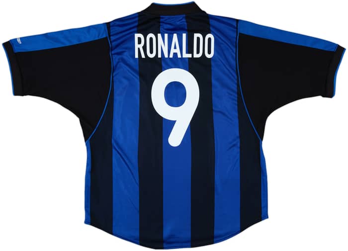 2000-01 Inter Milan Home Shirt Ronaldo #9 - 7/10 - (XL)