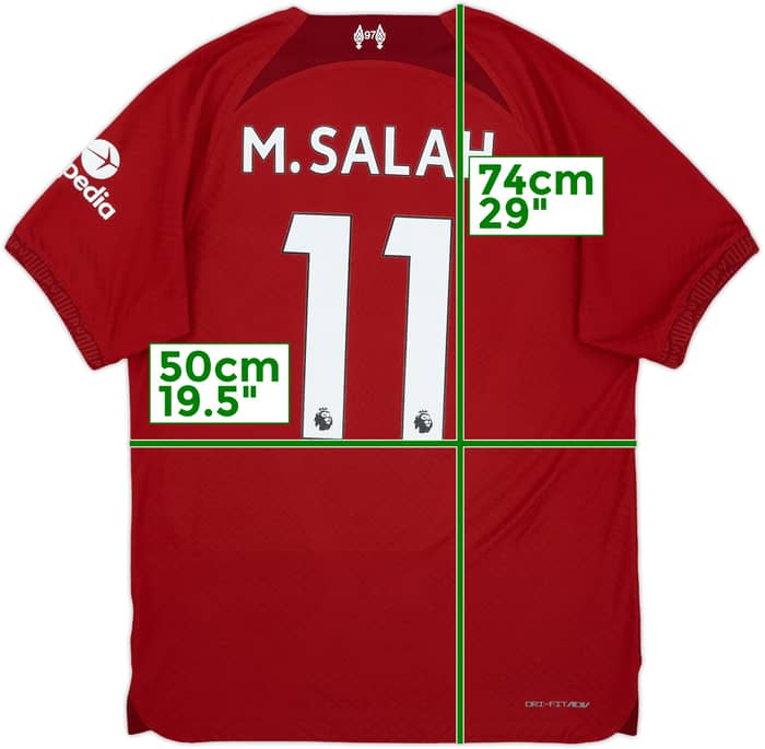 2022-23 Liverpool Authentic Home Shirt M.Salah #11 - 10/10 - (M)
