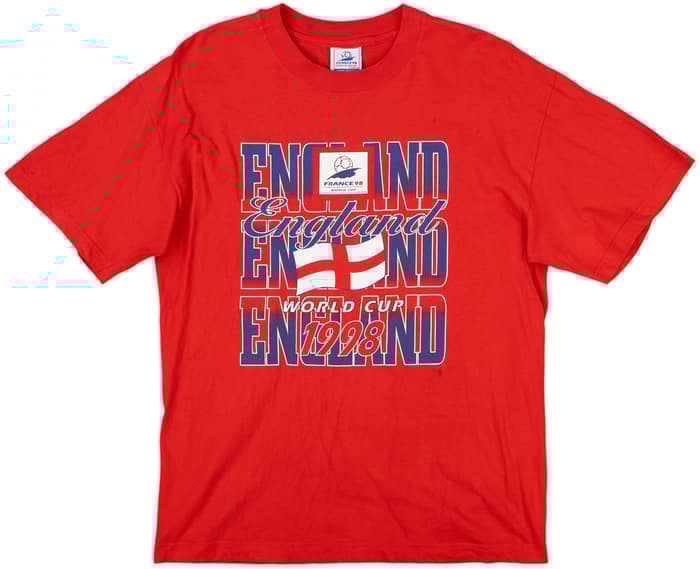 1998 England World Cup 98 Cotton Tee - 7/10 - (L)