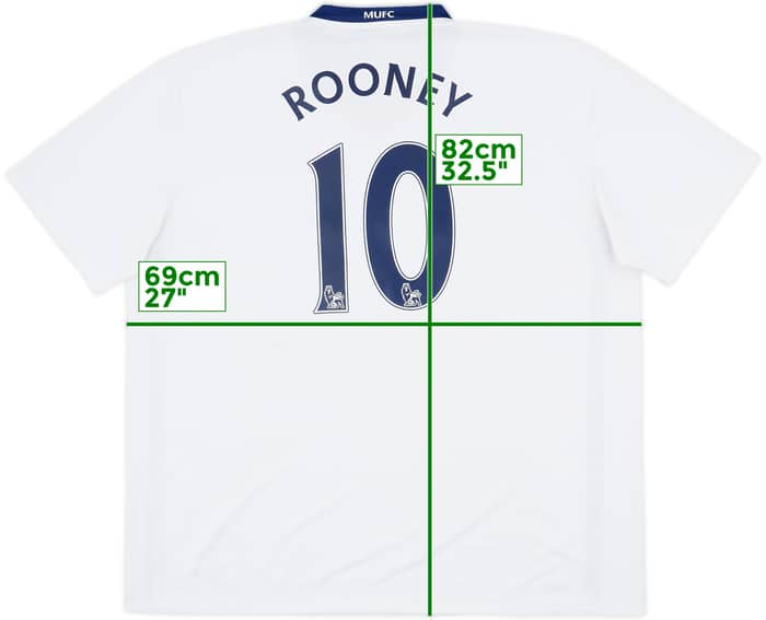 2008-10 Manchester United Away Shirt Rooney #10 - 9/10 - (3XL)