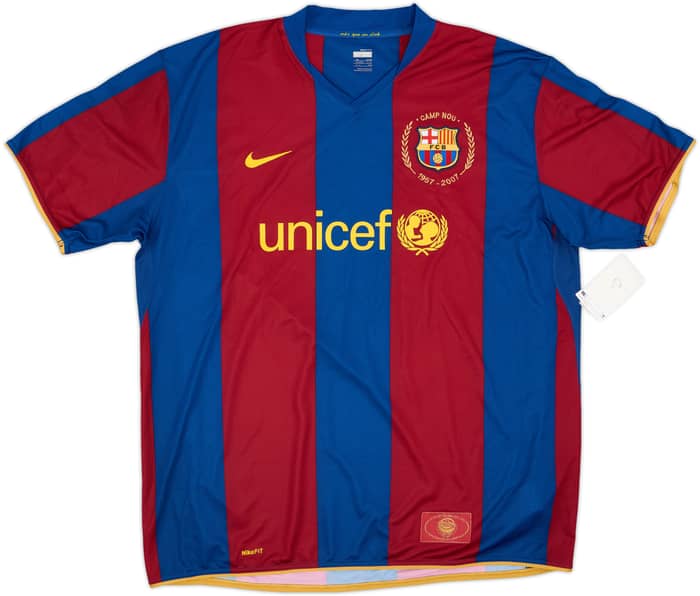 2007-08 Barcelona Home Shirt Ronaldinho #10 (XXL)