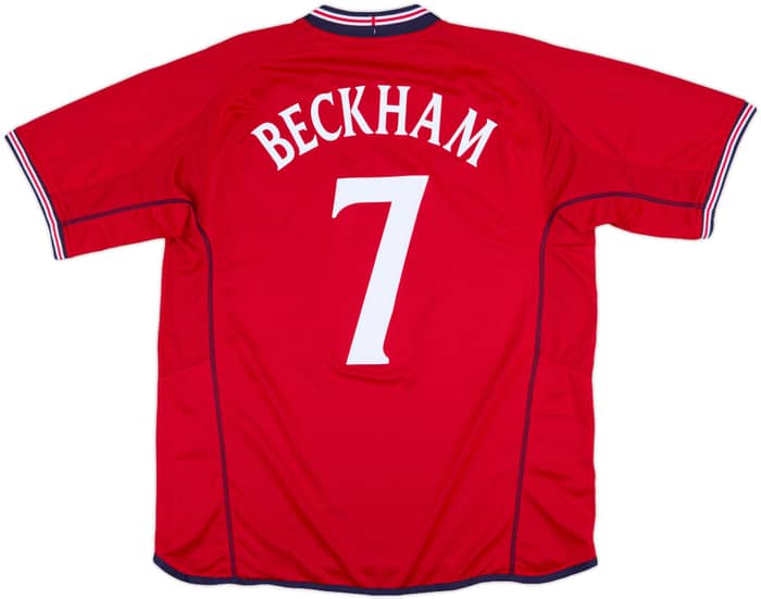 2002-04 England Away Shirt Beckham #7 (XL)