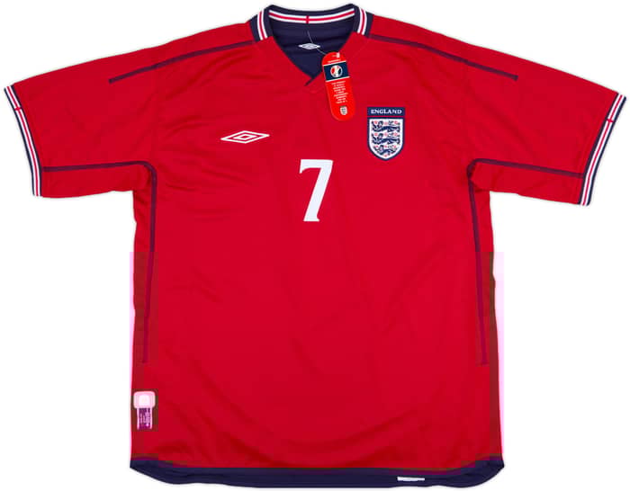 2002-04 England Away Shirt Beckham #7 (XL)