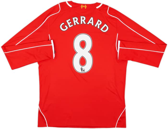2014-15 Liverpool Home L/S Shirt Gerrard #8 (M)