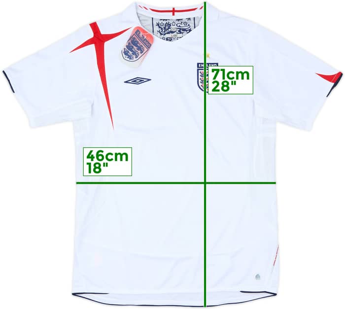 2005-07 England Home Shirt (XL.Boys)