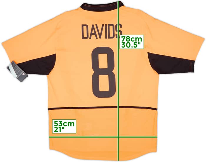 2002-04 Netherlands Home Shirt Davids #8 (L)