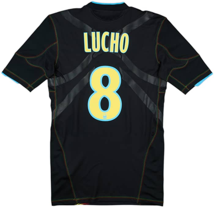 2010-11 Olympique Marseille Player Issue TechFit Third Shirt Lucho #8 (M)