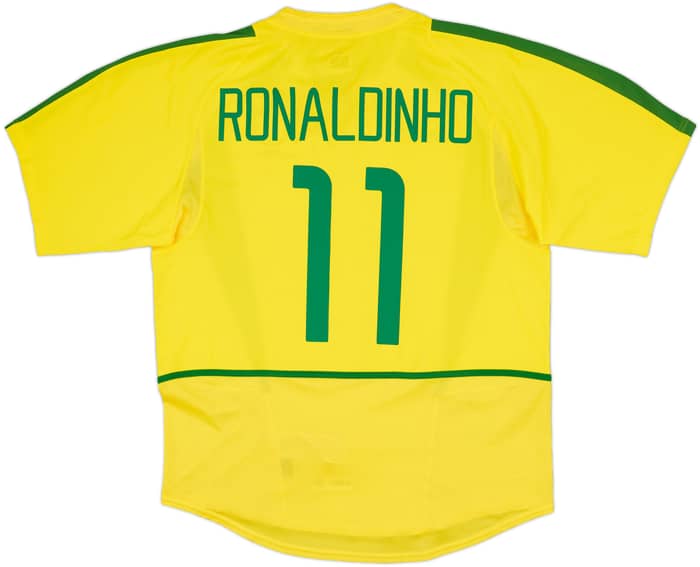 2002-04 Brazil Home Shirt Ronaldinho #11 (L)